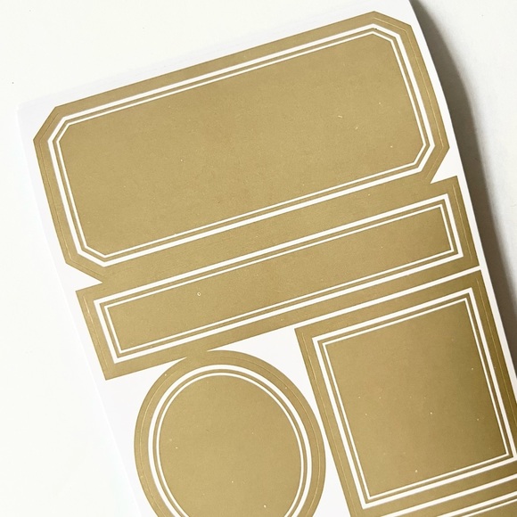 🏷️ 40 brown antique style sticker sheet labels various shapes & sizes - Picture 4 of 10